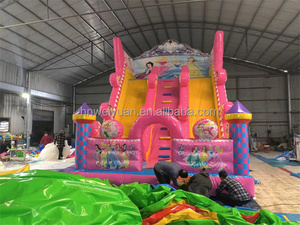 Tobogán Inflable Comercial con Temática <span class=keywords><strong>de</strong></span> Princesas, <span class=keywords><strong>Castillo</strong></span> Inflable Gigante con Toboganes para Parques <span class=keywords><strong>de</strong></span> Diversiones, Centros Comerciales, Carnavales - Product Image 6