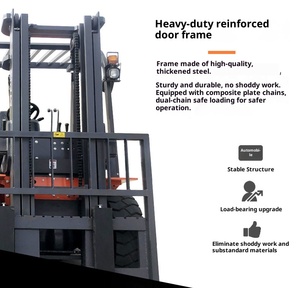 Montacargas Eléctrico Estable de 3000 kg con Asiento, Accionamiento Mecanizado, Centro de Carga de 500 mm para Muelle de Carga, Montacargas Eléctrico de Horquilla Baja - Product Image 4