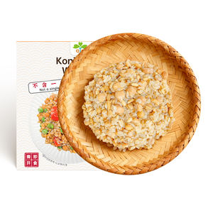 国際的なバイヤー向けの、低カロリー、高繊維、無糖、クリーンラベルの箱入り、インスタントこんにゃく米（オートミール入り） - Product Image 1