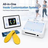 Système portable de personnalisation des semelles intérieures, analyse de la pression plantaire et de la posture, affichage externe sur tablette IA avancée pour les magasins de chaussures
