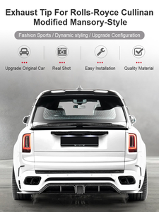 Punta de Escape Cuádruple de Acero Inoxidable 304 Negra para Automóvil SYPES, para Rolls-Royce <span class=keywords><strong>Cullinan</strong></span> Modificado <span class=keywords><strong>MANSORY</strong></span> - Product Image 3