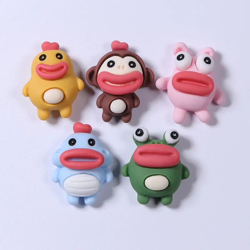 Wholesale Resin Cartoon Animal Creative Crafts Toys Series Flat-back Cabochon for Kids Hairpin / Phone Shell Decoration
