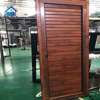 Offre Spéciale persiennes modernes en alliage d'aluminium de couleur bois fenêtres à manivelle à ouverture horizontale à lame réglable