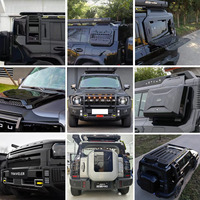 Pour Jetour T2 2025 Defender Kit de carrosserie de mise à niveau de voiture accessoires de marque avec feux de toit Spoiler échelle et support de boîte latérale