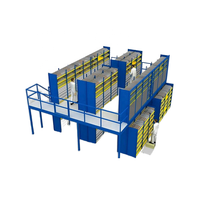 Étagère industrielle pour mezzanine avec escalier et garde-corps de sécurité, rayonnage de stockage en acier multi-niveaux pour entrepôt, prix usine