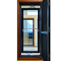 Ventanas Modernas Antirrobo de Doble Acristalamiento con Aislamiento Acústico, Perfil de Aleación de Aluminio, Apertura Paralela, para Escaleras y Salas de Estar