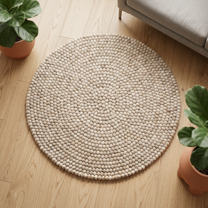 Alfombra de fieltro de lana y seda hecha a mano con nudos, 110 cm, marrón claro, no lavable, con diseño, para suelo, hogar, oficina, puerta, pasillo, oración - Product Image 3