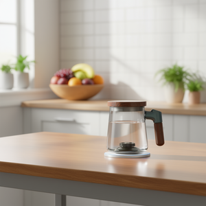 Gobelet à eau hydrogénée 400 ml en verre, portable, avec charge sans fil, gobelet santé avec technologie SPE - Product Image 2