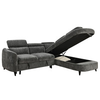 Canapé d'angle modulable OEM beige, design européen, convertible, en tissu doux et moelleux avec éponge haute densité, plusieurs options