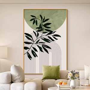 Modern Abstract Decorative Painting Oil <b>Canvas</b> Framed Rectangle Black <b>Frame</b> For Living Room Sofa Background Wall Art - Product Image 3