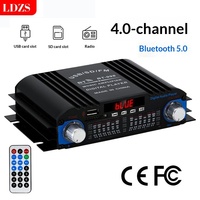 BT-998 12V 4.0 Kanal HiFi Amfi, Araba ve Ev Kullanımı İçin Alüminyum Alaşımlı, Menşei Çin