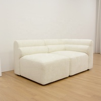 Sofá seccional blanco de combinación Modular moderno para apartamento de ocio Villa sala de estar sofá de salón moderno con características relajantes