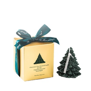 Bougie parfumée créative en forme de sapin de Noël, faite à la main, respectueuse de l'environnement, bougie à la fleur de glace, bougie neutre - Product Image 5