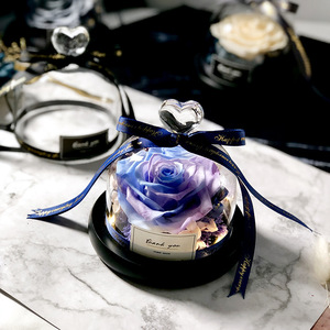 Couvercle en verre à LED Roses <span class=keywords><strong>éternel</strong></span>les Cadeaux d'anniversaire <span class=keywords><strong>de</strong></span> mariage pour femme Cadeau <span class=keywords><strong>de</strong></span> Saint-Valentin enveloppé dans un ruban avec fleur <span class=keywords><strong>éternel</strong></span>le - Product Image 4