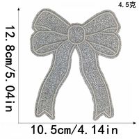 Patchs tendance 5 en 1 colorés brodés de paillettes avec nœud latéral, faits main, thermocollants, en denim et PVC, pour femmes et filles, pour jeans, chapeaux et vêtements