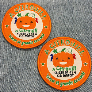 Logotipo personalizado uniforme escolar insignias bordadas parche de cresta de tela tejida sin níquel para coser ropa - Product Image 5