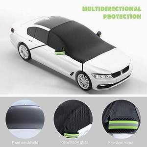 Parasol Plegable Grande para Autos, Estilo Ejecutivo, con 2 Fundas para Espejos Laterales, Protectores para Ventanas Laterales, Fácil Instalación - Product Image 5