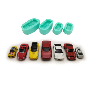 Moldes de Silicona con Forma de Auto YS para Decoración de Pasteles, Chocolate, <span class=keywords><strong>Fondant</strong></span>, Moldes de Autos de Carreras Deportivos, Jabón, Arcilla Polimérica, Herramientas para Velas - Product Image 1
