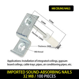 SDIOU M6/M8/M10 Clous de fixation pour plafond, clous en acier manuels pour béton, clous pour murs en béton, pour conduits de câbles de plafond, dispositif de fixation pour rainurage - Product Image 5