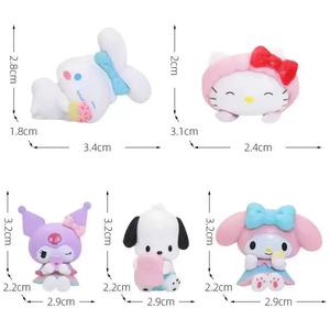 Figuras de Juguete Kawaii Sanrios, <span class=keywords><strong>Kuromi</strong></span>, <span class=keywords><strong>My</strong></span> <span class=keywords><strong>Melody</strong></span>, Cinnamoroll, Figuras de Acción de Dibujos Animados, Lindas Figuras de Juguete para Niños - Product Image 3