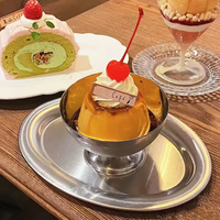 Bar Home Party Benodigdheden IJs Cup Snack Schaal Fruit Yoghurt Taart Bord Snack Schalen Dessert Schaal RVS Salade Schaal