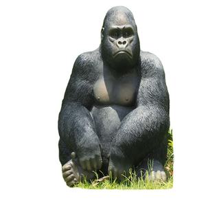 Nouvelle arrivée Design réaliste Sculpture Animal <span class=keywords><strong>Gorrila</strong></span> Statue matériau en fibre de verre artificiel extérieur grande Statue de gorille - Product Image 1