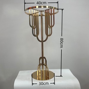 <span class=keywords><strong>Centrotavola</strong></span> <span class=keywords><strong>Moderno</strong></span> di Alta Qualità in Ferro Elettroplaccato Oro per Decorazioni da Tavolo per Matrimoni - Product Image 3