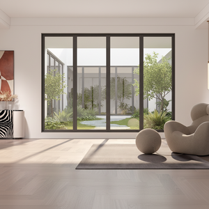 <span class=keywords><strong>Finestra</strong></span> <span class=keywords><strong>Scorrevole</strong></span> Orizzontale in Alluminio a Doppio Vetro, Design Moderno, Insonorizzata, con Apertura a Scorrimento Invertito - Product Image 4