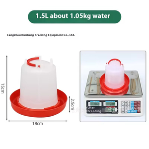 Automatic Chicken Drinking Water Fountain <strong>Duck</strong> Goose Pigeon Water <strong>Feeder</strong> Bucket and Sink Bottle for Chicken and Other Animals - Product Image 6