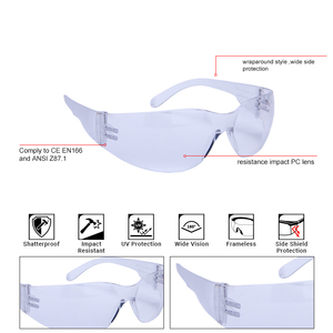 <span class=keywords><strong>Gafas</strong></span> de Seguridad de Bajo <span class=keywords><strong>Precio</strong></span>, Estilo Envolvente Profesional, Antivaho, con Protección Lateral Amplia - Product Image 2