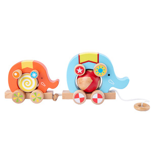 <span class=keywords><strong>Camion</strong></span> de <span class=keywords><strong>cirque</strong></span> en bois pour enfants, éléphant, créatif, interactif parent-enfant, jouets éducatifs précoces pour enfants - Product Image 3
