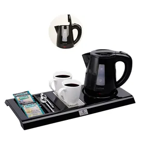 Tray electric kettle for hotel room, abs service tray with electric kettle