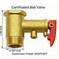 Válvula de bola de latón YOD OEM de alta presión anticorrosión con núcleo de seguridad integrado de 1/2 a 4 pulgadas, 3 puertos, para aceite, gas, alivio de presión y calentador de agua