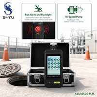 SYU1050E-H2S Layar IPS HD Pompa 10-Kecepatan Sensor Elektrokimia Ekspor USB Monitor Gas Hidrogen Sulfida H2S Detektor Gas H2S