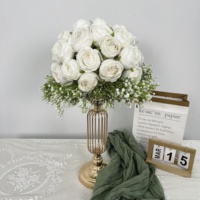 Boules de fleurs artificielles en soie réalistes sur mesure, grandes tailles, pour centres de table de mariage, décorations de table, vente en gros