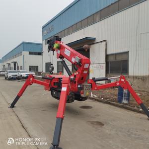 חם יצרן מכונות בנייה מכונות 3 טון מיני עכביש מנוף שחור עגור עם סל - Product Image 4