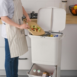 Wholesale Functional Standing Kitchen Trash Can Foldable Waste <b>Bins</b> for Household Hotel and Toilet Storage Stand-Up Design - Product Image 4