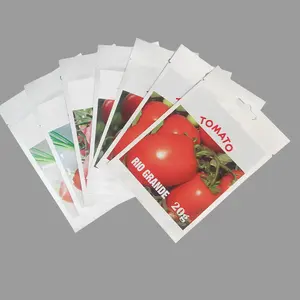 Custom 3 Side Seal Vegetable And Fruit Agricultural Zip Lock Vacuum Seeds Bags Semences Pour Lagriculture Seeds Bag packaging