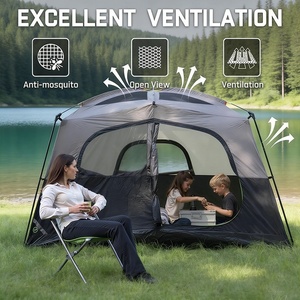 6-Person <b>Inflatable</b> Double-Layer Waterproof Easy-to-Set-Up Camping Tent Rain Fly Portable <b>Large</b> Family 300x269x200cm Four - Product Image 3