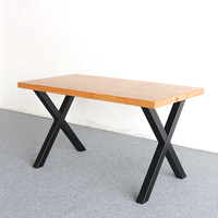 Pieds de Table en acier inoxydable, en forme de X, pied de Table en métal forgé