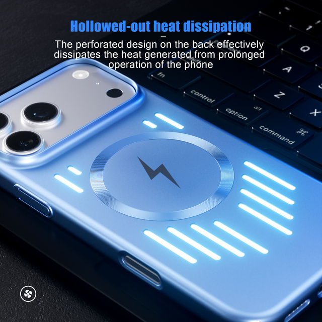 Cooling Phone Case Wireless Charge Magnetic Attraction Electroplate TPU+PC Shockproof Protective Phone Case for for for for