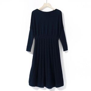 <span class=keywords><strong>Robe</strong></span> en <span class=keywords><strong>laine</strong></span> tricotée à manches longues pour femmes, nouvelle collection - Product Image 5