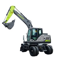 Excavatrice sur pneus ZE150WG G-Series Highway Pro 15 roues, moteur Cummins, transmission CVT à triple vitesse, commande ELAC, pompe moteur