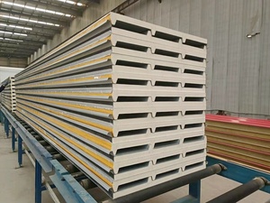 Panneau sandwich en acier isolé moderne en polyuréthane pour hôpital et atelier, toiture de maison préfabriquée, mur, panneaux PIR écologiques - Product Image 4