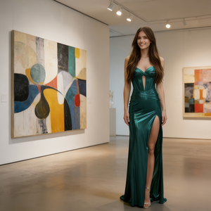 Büyük Beden Yüksek Yırtmaçlı Parti Elbisesi, Seksi Vücuda Oturan Abiye |    Balo ve Kulüp İçin Yeni Oumei Stili - Product Image 6