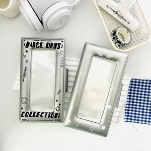 Album photo Ailes d'ange argentées à quatre compartiments, 40 emplacements pour cartes, Organisateur de cartes K-Pop de haute qualité pour bandes photo à 4 panneaux - Product Image 2