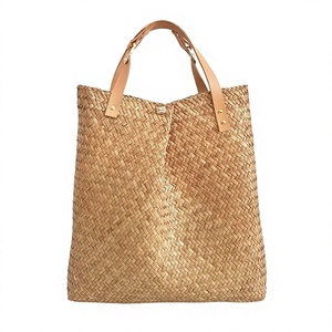 New Product Hand Painted Bag Boho Straw Handbag Woven Seagrass Bag Summer Beach Bag From HNH Craft Vietnam - Product Image 1