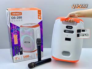 Kimiso ซับวูฟเฟอร์ QS-288 8นิ้วสีขาว, ลำโพงไร้สายใช้งานปาร์ตี้คาร่าไมโครโฟนคู่การสื่อสารบลูทูธไฟฟ้ากระแสตรง - Product Image 3