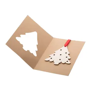 Tarjeta de felicitación navideña Kraft, merchandising personalizado - Product Image 2