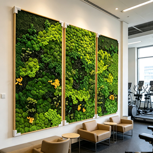 Pannello Murale di Muschio Stabilizzato con Cornice in Legno, Dimensioni Personalizzabili, Eco-Friendly, Alta Qualità, <span class=keywords><strong>Arte</strong></span> Murale Biophilia per Uffici Aziendali - Product Image 4